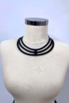 Halka Detraylı Şık Deri Choker
