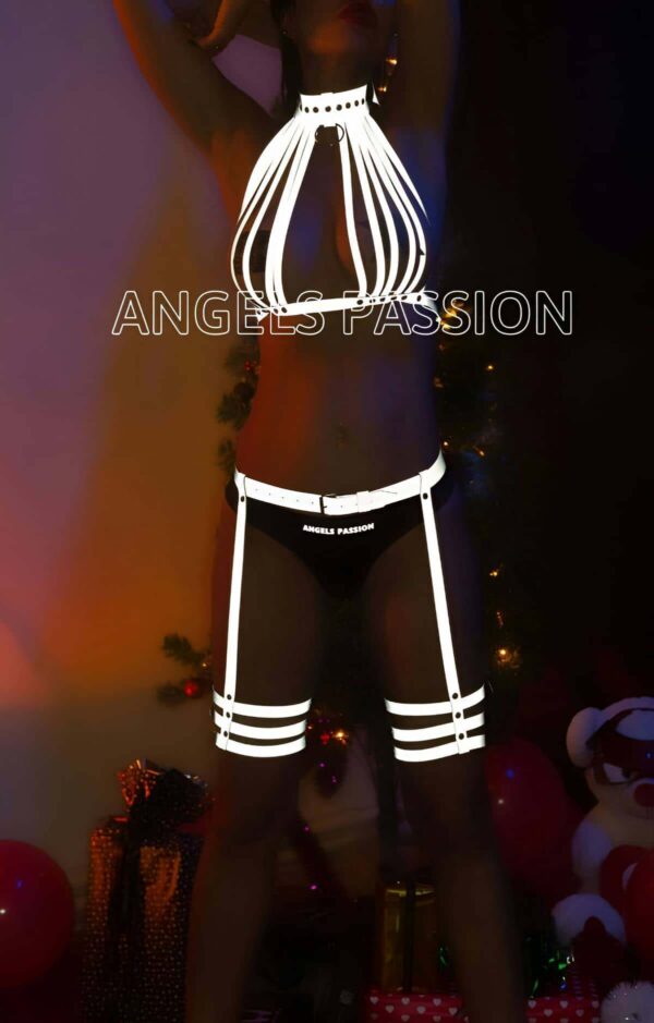 karanlikta parlayan cok ozel seksi reflektorlu harness takim apft552 reflektrl harness angels passion 128066 39 B