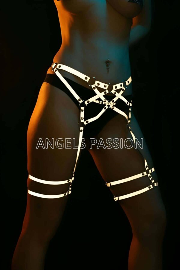 karanlikta parlayan jartiyer reflektorlu jartiyer harness apft214 reflektrl harness angels passion 128088 39 B