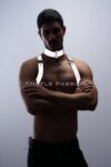 Karanlıkta Parlayan (Reflektörlü) Choker ve Göğüs Harness Takım