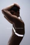 Karanlıkta Parlayan (Reflektörlü) Choker ve Göğüs Harness Takım