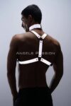 Karanlıkta Parlayan (Reflektörlü) Choker ve Göğüs Harness Takım
