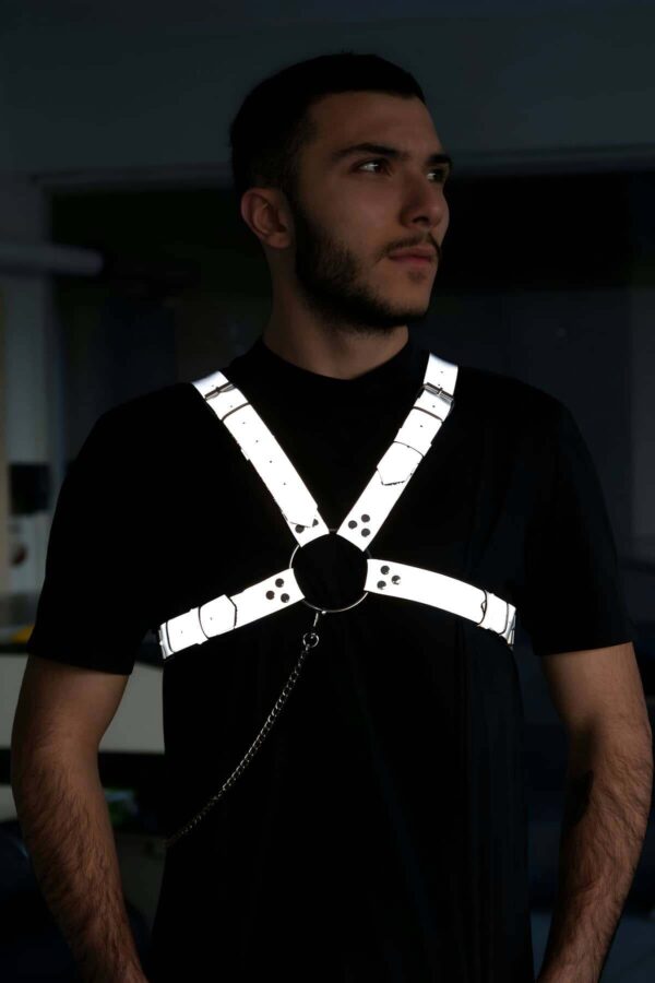 karanlikta parlayan reflektorlu erkek gogus kemer apftm95 reflektrl harness angels passion 128103 40 B