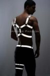 Karanlıkta Yansıyan Reflektörlü Erkek Harness Takım