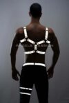 Karanlıkta Yansıyan Reflektörlü Erkek Harness Takım