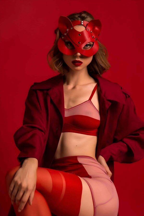 kedi kulakli deri fantazi maske apft782 maske angels passion 126421 39 B