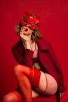 Kedi Kulaklı Deri Fantazi Maske – APFT782