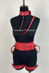 Kelepçeli Şık Deri Harness Takım