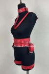 Kelepçeli Şık Deri Harness Takım
