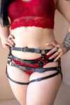 Kemer Detaylı Popo Saran Fantazi Deri Jartiyer Harness – APFT1207