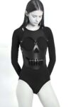 Kurukafa Tasarımlı Giysi Üzeri Giyilebilir Fantazi Seksi Deri Body Harness – APFT1153