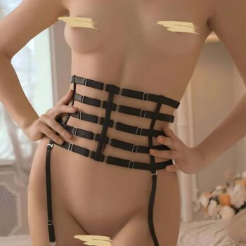Lastik Bel Korse Harness, Fantazi İç Giyim Harness - APFT831