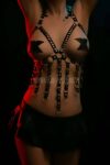 Lastik Seksi Büstiyer – Göğüs Açık Bırakan Büstiyer Lastik Harness – APFT567