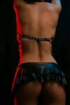 Lastik Seksi Büstiyer – Göğüs Açık Bırakan Büstiyer Lastik Harness – APFT567