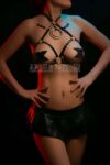 Lastik ve Halka Detaylı Seksi Göğüs Harness – Fantazi Harness Takım İç Giyim – APFT578