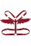 Melek Kanadı Detaylı Şık Deri Harness – APFT642