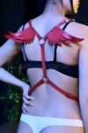 Melek Kanadı Detaylı Şık Deri Harness – APFT642