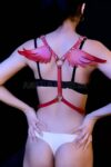 Melek Kanadı Detaylı Şık Deri Harness – APFT642