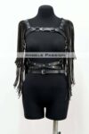 Püskül Detaylı Deri Göğüs Harness