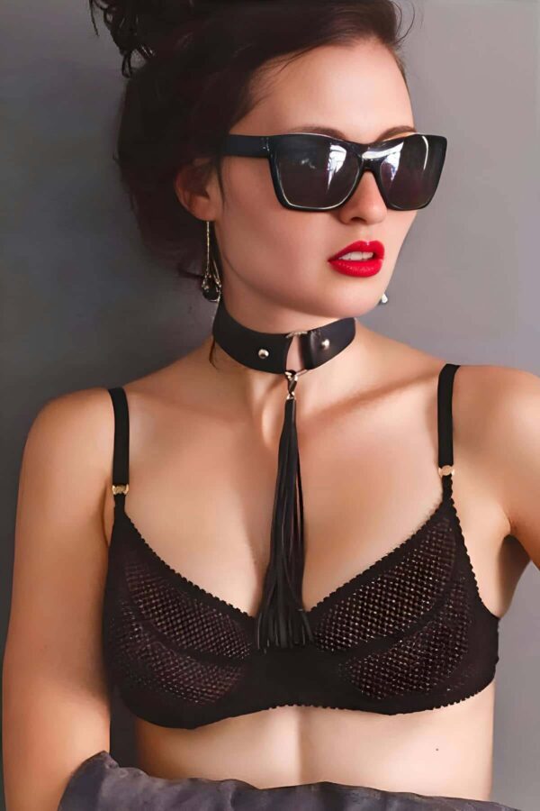puskullu deri tasma deri choker puskul detaylik sik choker apft1236 choker angels passion 128607 40 B