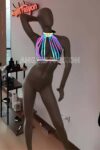 Rainbow Reflektörlü Seksi Harness Büstiyer – APFT551