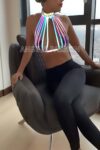 Rainbow Reflektörlü Seksi Harness Büstiyer – APFT551