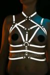 Reflektörlü Göğüs Üzeri Harness Karanlıkta Parlayan Harness – APFT430