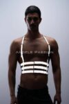 Reflektörlü (Karanlıkta Parlayan) Erkek Göğüs Harness