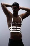 Reflektörlü (Karanlıkta Parlayan) Erkek Göğüs Harness