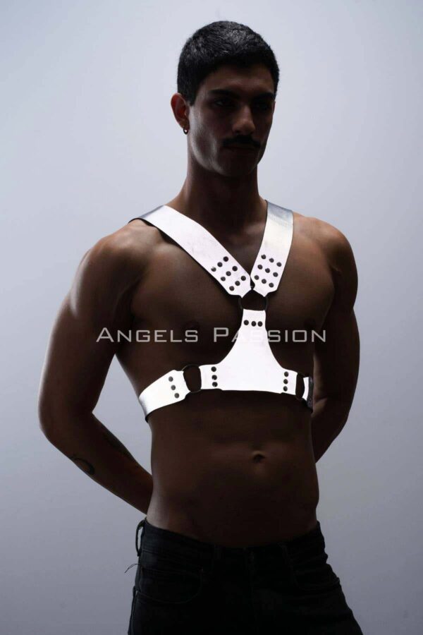 reflektorlu karanlikta parlayan gay fantezi giyim fantazi erkek aksesuar parti giyim apftm120 erkek harness angels passion 130237 41 B