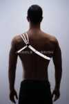 Reflektörlü (Karanlıkta Parlayan) Omuz Detaylı Şık Erkek Göğüs Harness