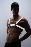 Reflektörlü (Karanlıkta Parlayan) Zincir Detaylı Şık Erkek Göğüs Harness