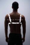 Reflektörlü (Karanlıkta Parlayan) Zincir Detaylı Şık Erkek Göğüs Harness