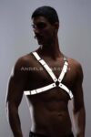Reflektörlü (Karanlıkta Yansıyan) Erkek Göğüs Harness