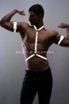 Reflektörlü Karanlıkta Yansıyan (Reflektörlü) Erkek Göğüs ve Pazu Harness Takım – APFTM15