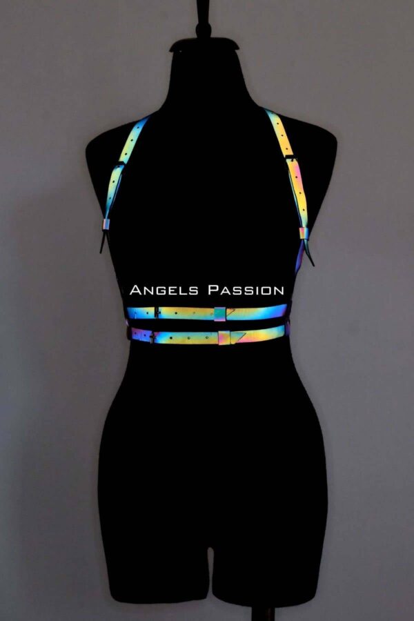 renkli reflektorlu gogus harness karanlikta parlayan gogus harness apft205 reflektrl harness angels passion 131103 41 B