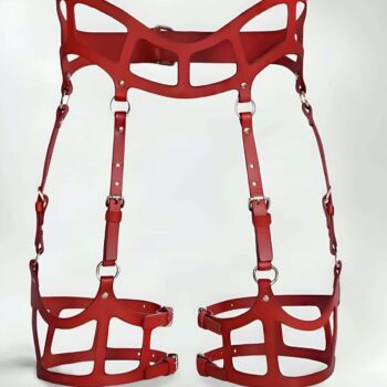 Seksi Deri Jartiyer Harness, Gotik Jartiyer Harness - APFT1158