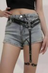 Seksi Deri Tek Bacaklı Jartiyer Harness – APFT930