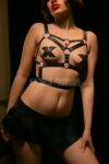 Seksi Göğüs Üzeri Şık Harness – Deri Kadın Harness – Kadın Deri İç Giyim – APFT580