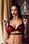 Sırtı Zincir Detaylı Şık Deri Harness – APFT215