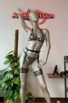 Siyah Deri Bdsm Fantazi Jartiyer Takım – APFT530