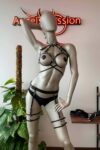 Siyah Deri Erotik Giyim Jartiyer Harness Takım – APFT325