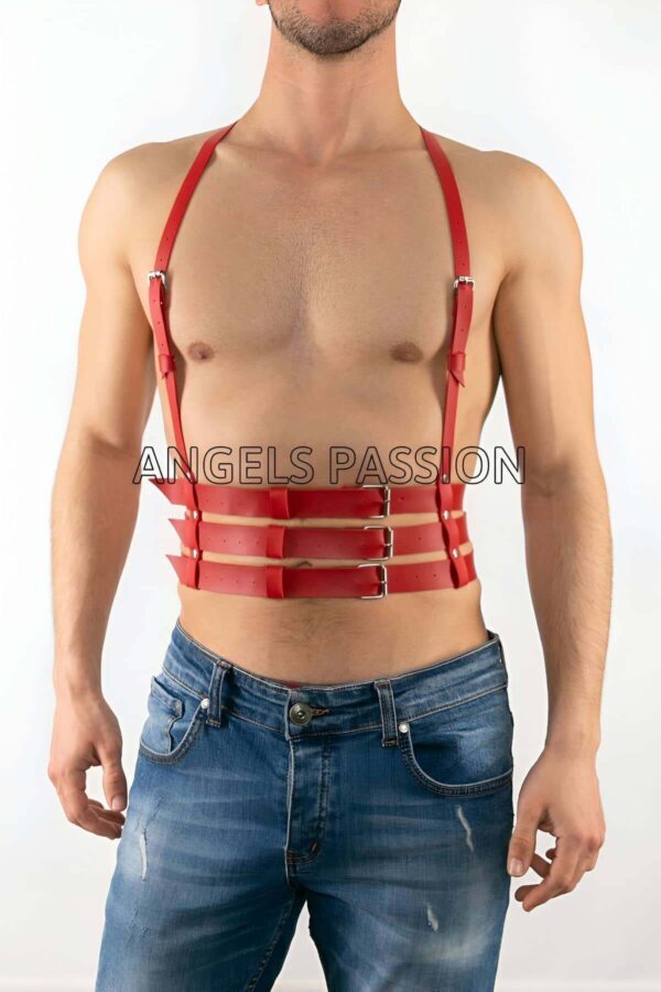 sporcu deri erkek vucut aksesuari deri fantazi ic giyim apftm17 erkek harness angels passion 124704 39 B