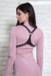T-Shirt Bluz Elbise Üzeri Yaka Crop Kemer Deri Harness – APFT1271