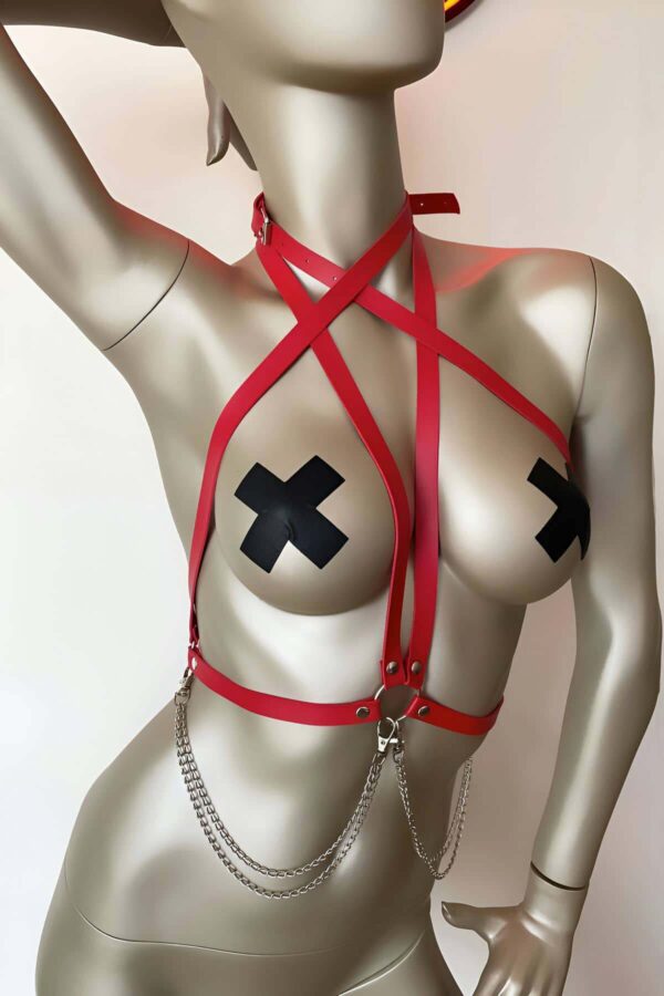 t shirt uzeri deri aksesuar gomlek uzeri sik deri harness apft52 gs harness angels passion 124309 39 B