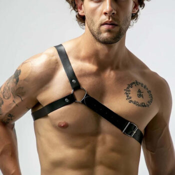 Tek Omuz Deri Erkek Harness - APFTM211