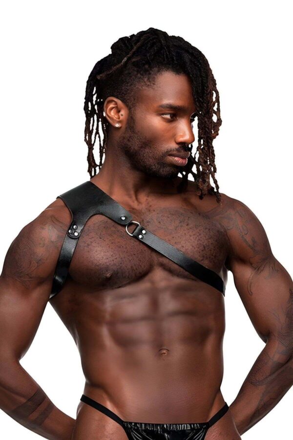 tek omuz erlek harness erkek clubwear dancewear fantazi giyim apftm153 erkek harness angels passion 105831 41 B