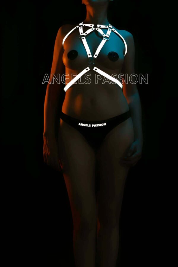v log elbise aksesuarlari beyaz reflektorlu harness apft108 reflektrl harness angels passion 124355 39 B