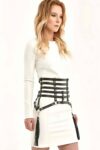 Yanları Püsküllü Şık Deri Harness Korse – APFT408