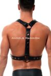 Yuvarlak Detaylı X Harness – Şık Erkek Göğüs Harness